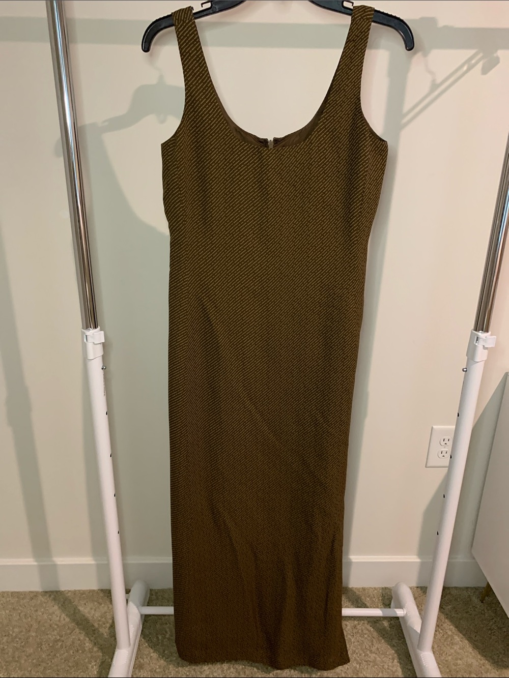 Banana Republic Olive Brown Sleeveless Maxi Dress SZ 2